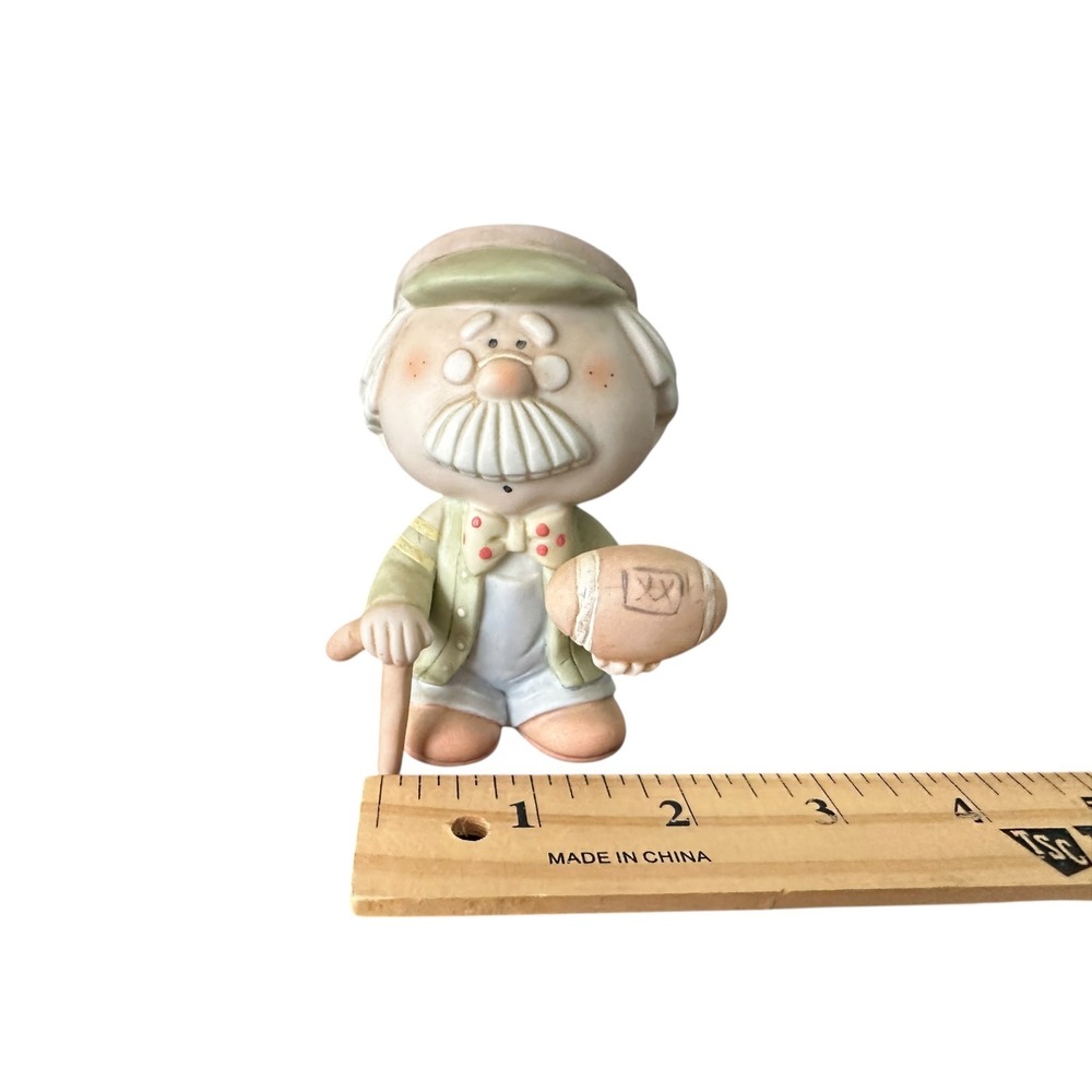 Vintage Bumpkins by Fabrizio George Good Porcelain Football Grandfather Figurine
